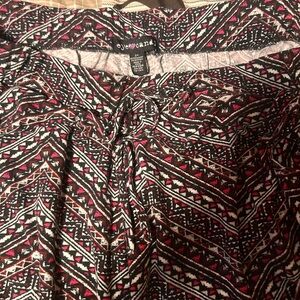 Eye Candy Women's Tribal Print Pants - Black and Red